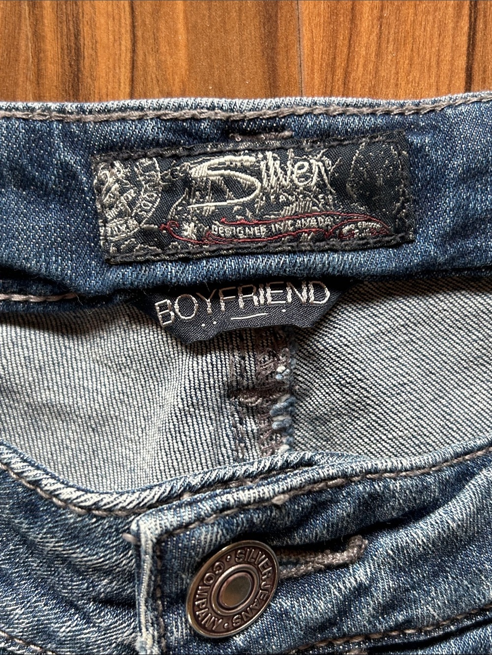 Silver Boyfriend Distressed Capri Jeans - Picture 2 of 9